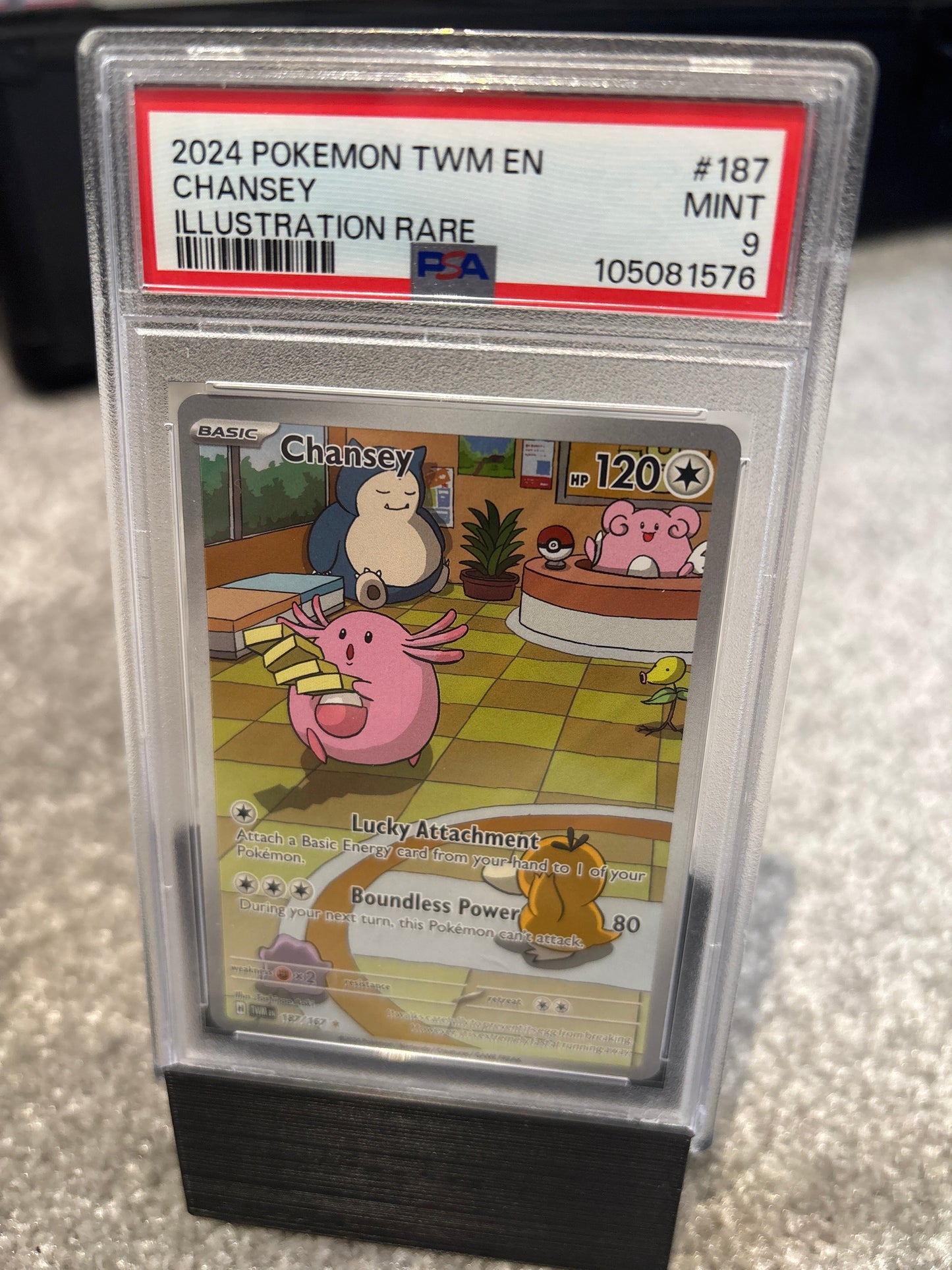 Chansey TWM 187/167 Graded Pokemon Card (PSA 9)