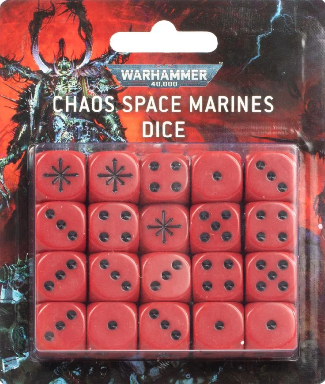 Warhammer 40K : Chaos Space Marines Dice Set