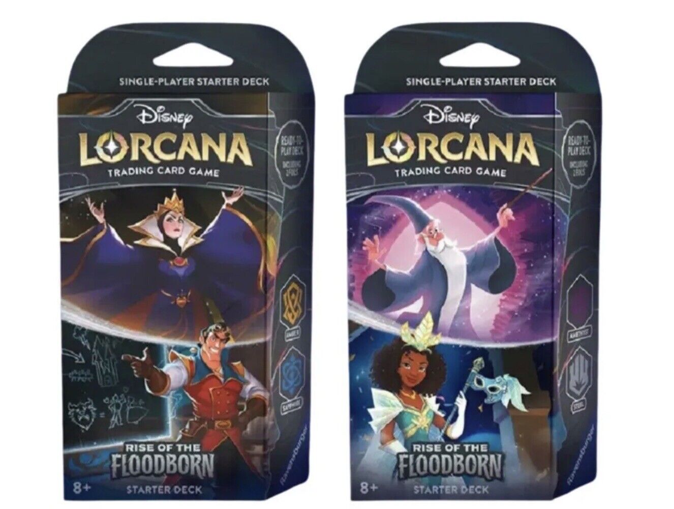 (Both Decks) Disney Lorcana TCG Rise of the Floodborn Starter Deck x2 (One of Each Deck)